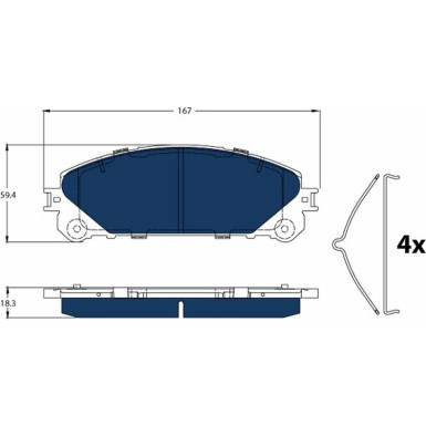 Bremsklötze VA Electric Blue | LEXUS RX 08-15 | GDB3484BTE