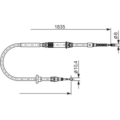 Handbremsseil | VW Passat 96-05 | 1987482873