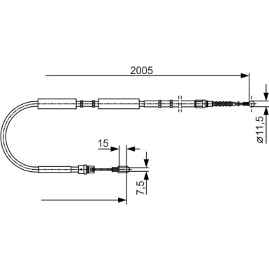 Handbremsseil re | AUDI,SKODA,VW | 1987477923