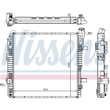 Wasserkühler LKW | MERCEDES T2 96- M/T | 62626A