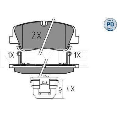 Bremsbelagsatz, Scheibenbremse | 025 224 1817/PD