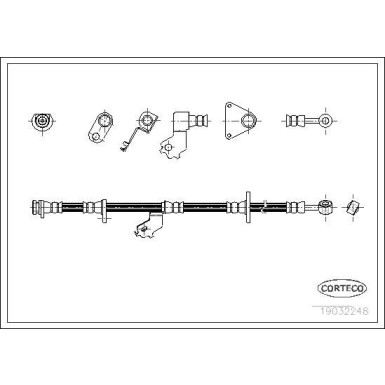 CORTECO Bremsschlauch | 19032248