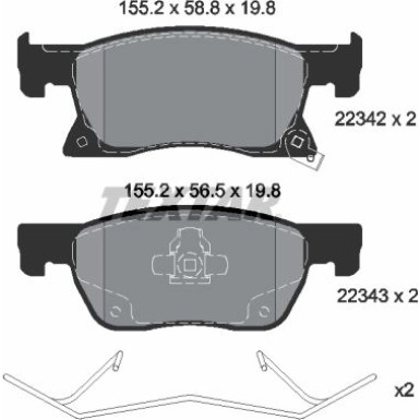 Bremsbelagsatz Opel P. Astra K 1.0-1.6 15 | 2234201