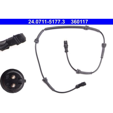 ATE ABS Sensor | 24.0711-5177.3