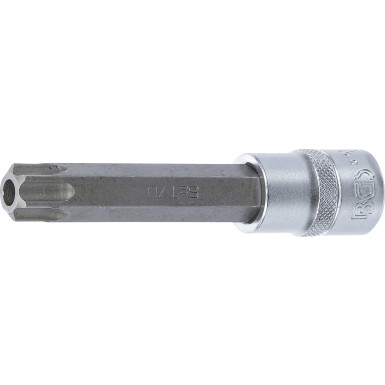 BGS Bit-Einsatz | Länge 110 mm | Antrieb Innenvierkant 12,5 mm (1/2"""") | T-Profil (für Torx) mit Bohrung T70 | 5103-TB70