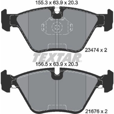 Bremsbelagsatz Bmw S. E34/E36/E46 M3/M5 | 2347402