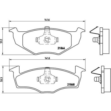 BREMBO Bremsklötze VA | SEAT Cordoba, Ibiza VW Golf 91-02 | P 85 030