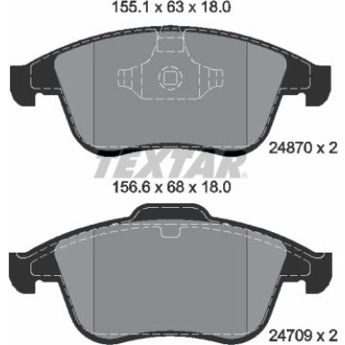 Bremsbelagsatz Renault P. Laguna 07- 2,0/3,0 Dci | 2487001