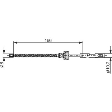 Handbremsseil | FORD Fiesta 6 08 | 1987482875