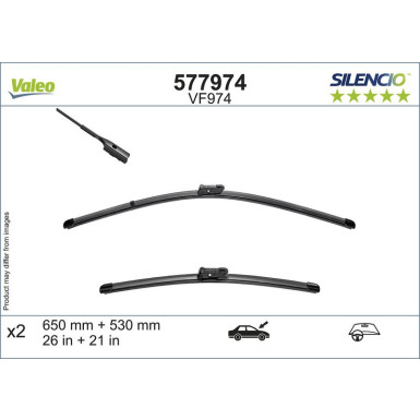 VALEO Silencio Flat Blade Set | Flachbalkenwischer | 577974