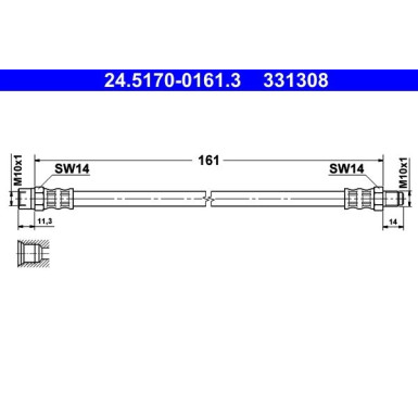 Bremsschlauch | 24.5170-0161.3