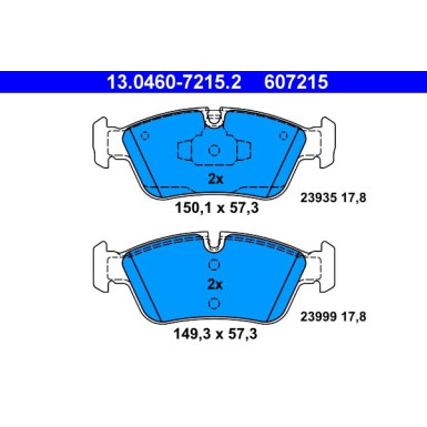 Bremsbelagsatz Bmw S. 1/3 1,6-2,0 03-12 | 13.0460-7215.2