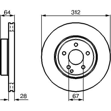 Bremsscheibe VA | MERCEDES W211,C219 02 | 0 986 479 040