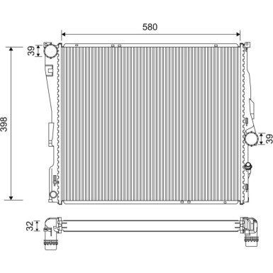 VALEO Motorkühler | 701200