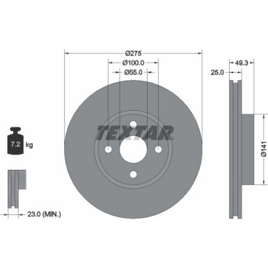 Bremsscheibe Toyota P. Corolla Verso 01 | 92180303