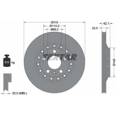 Bremsscheibe Vw T. A8 03- 310Mm | 92152303