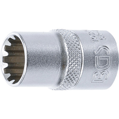 BGS Steckschlüssel-Einsatz Gear Lock | Antrieb Innenvierkant 12,5 mm (1/2"""") | SW 14 mm | 10214