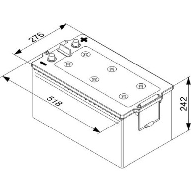 T4 080 BOSCH | NKW-Batterie | 12V 215Ah 1150A | 0 092 T40 800