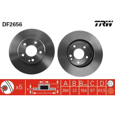 Bremsscheibe Db P. W202/S202 2.0-2.8 93-01 | DF2656