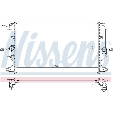 Wasserkühler PKW | TOYOTA AURIS 2.0D-2.2D 07 | 64693