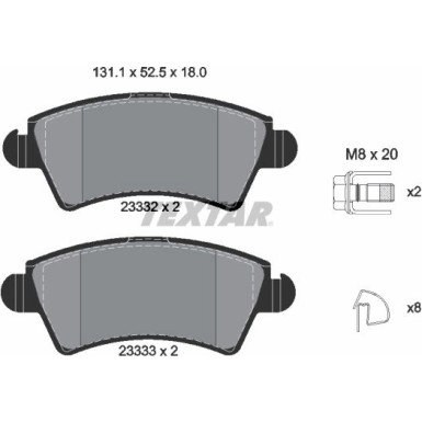 Bremsbelagsatz Peugeot S. 206 | 2333201