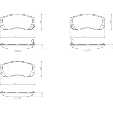 BREMBO Bremsklötze VA | SUBARU Impreza, Legacy 92-00 | P 78 007