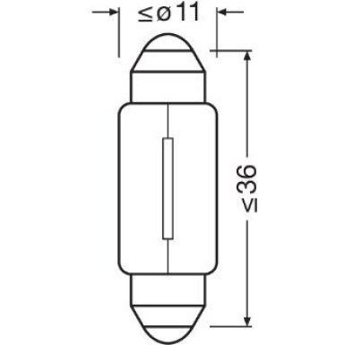 C5W Osram | 24V 5W SV8,5-8 | SOFITTE | 6423