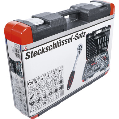 BGS Steckschlüssel-Satz | Antrieb 6,3 mm (1/4"""") / 10 mm (3/8"""") / 12,5 mm (1/2"""") | 216-tlg | 15216