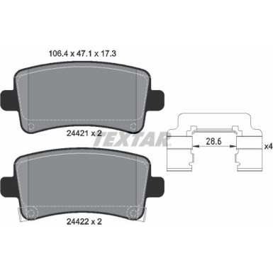 Bremsbelagsatz Opel T. Insignia 08- 2.0Cdti/Turbo | 2442102