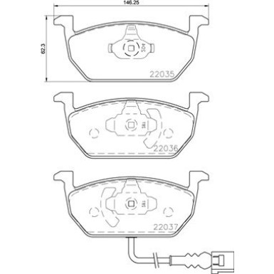 BREMBO Bremsklötze VA | AUDI,SEAT,SKODA,VW | P 85 137