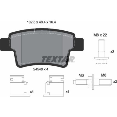 Bremsbelagsatz Citroen T. C4 Picasso 07 | 2454001