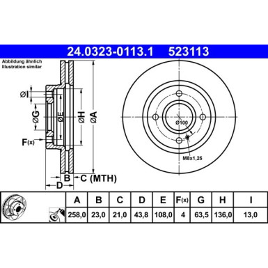 Bremsscheibe | 24.0323-0113.1