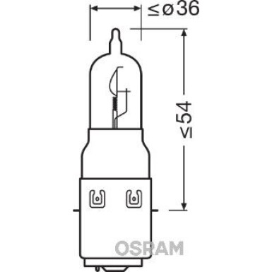 S1 Osram | 12V 25/25W BA20d | Motorrad Lampe | 64326