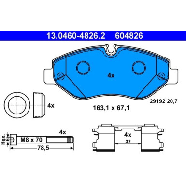 Bremsbelagsatz Db P. Sprinter 06 | 13.0460-4826.2