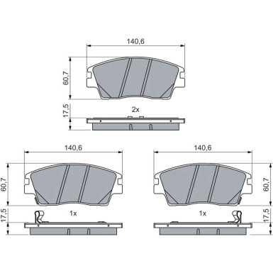 Bremsbelag | HYUNDAI ix35,Tucson 09 | 0 986 460 076