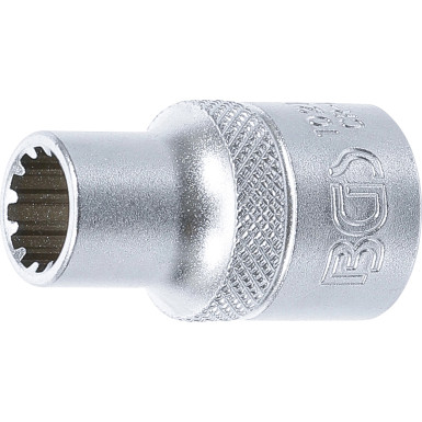 BGS Steckschlüssel-Einsatz Gear Lock | Antrieb Innenvierkant 12,5 mm (1/2"""") | SW 10 mm | 10210