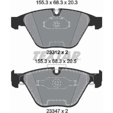 Bremsbelagsatz Bmw S. 1/3 Coupe 3.0-4.4 07-13 | 2331207