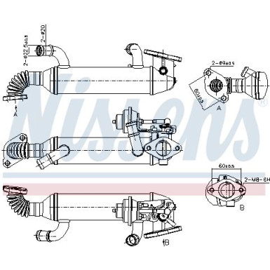 Kühler,Abgasrückführung | VW Touareg,Multivan 02 | 989290