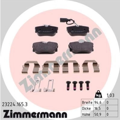 ZIMMERMANN Bremsbeläge | 23224.165.3