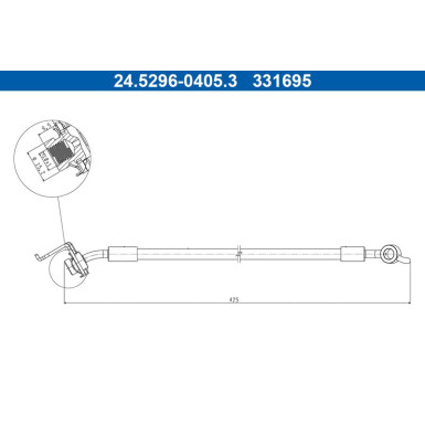 ATE Bremsschlauch | 24.5296-0405.3