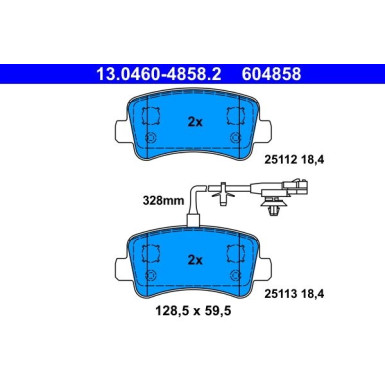 Bremsbelagsatz Renault T. Master 10- Single | 13.0460-4858.2