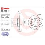 40 482 035 Bremsscheibe HA | FIAT 500 1.4 Abarth 08 | 08.5085.31