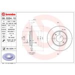 70 482 013 Bremsscheibe HA | CITROEN Saxo,Xsara,ZX,PEUG 94 | 08.5334.11