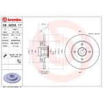 70 482 024 mit Radlager Bremsscheibe HA | CITROEN C4,PEUGEOT 308 04 | 08.A858.17