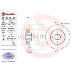 71 482 011 m.Radl. Bremsscheibe HA | CITROEN C3,C4,PEUG 207,307 06 | 08.9512.27