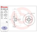 72 482 048 mit Radlager Bremsscheibe HA | RENAULT Clio 98 | 08.5833.25