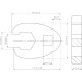 BGS Hahnenfußschlüssel | Antrieb Innenvierkant 10 mm (3/8"""") | SW 17 mm | 1756-17