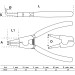 BGS Sprengringzange | 90° | für Außensprengringe | 165 mm | 9539