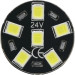 LED Glassockel R10W Ba15s 16x 2835 24V SMD Weiß