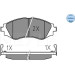 Bremsbelagsatz Daewoo P. Lanos/Nubira/Rezzo 97- Mit Sensor | 025 232 3417/W